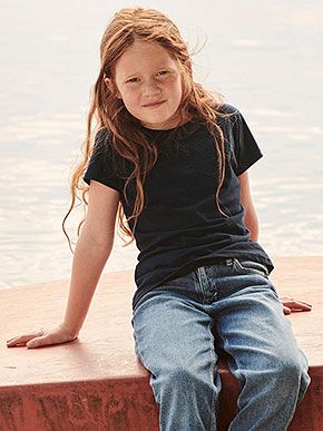 CAMISETA NIÑO BLANCA VALUEWEIGHT* - camisetas personalizadas para niños  para empresas